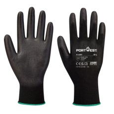 Portwest A120 Nylon védőkesztyű PU tenyérmártott fekete