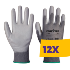 Portwest A120 Nylon védőkesztyű PU tenyérmártott szürke (Karton - 12 pár) védőkesztyű