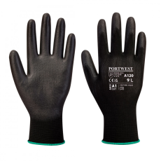 Portwest A120 PU tenyérmártott védőkesztyű (fekete) (11/XXL)