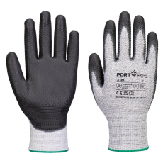 Portwest A124 Grip 13 PU Gyémántkötésű Védőkesztyű (szürke/fekete, 7/S)