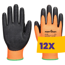 Portwest A148 Nitril pöttyös munkavédelmi kesztyű narancs (Karton - 12 pár) védőkesztyű