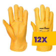 Portwest A271 Bélelt sofőrkesztyű barna (Karton - 12 pár) védőkesztyű