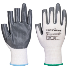 Portwest A311 Grip 13 Ujjatlan nitril védőkesztyű (fehér/szürke, 11/XXL)