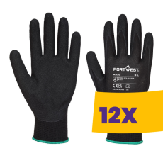 Portwest A335 Dermi-Grip NPR15 Nitrile Sandy kesztyű fekete (Karton - 12 pár)