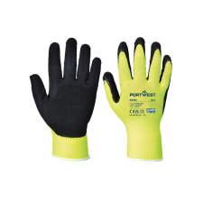 Portwest A340 Hi-Vis Grip mártott latex védőkesztyű sárga XL védőkesztyű
