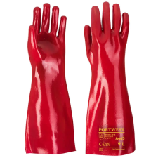 Portwest A445 PVC hosszú szárú védőkesztyű 45cm piros XL védőkesztyű