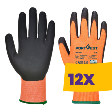 Portwest A625 Láthatósági vágásbiztos védőkesztyű, Cut 5 narancs (Karton - 12 pár) védőkesztyű