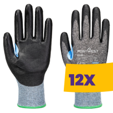 Portwest A642 18-as kötéssűrűségű PU bevonatos munkakesztyű szürke (Karton - 12 pár)