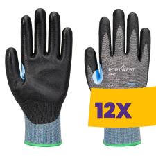 Portwest A647 Vágásbiztos PU bevonatos védőkesztyű szürke (Karton - 12 pár) védőkesztyű