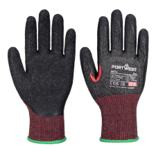Portwest A671 CT200 AHR13 Latex vágásbiztos védőkesztyű (F szint) (fekete) védőkesztyű