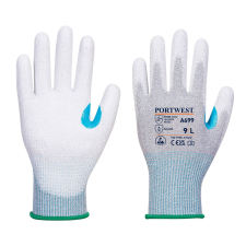 Portwest A699 MR13 ESD PU tenyérmártott kesztyű - 12-es csomag (szürke, XXL) védőkesztyű