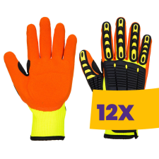 Portwest A721 Anti Impact védőkesztyű sárga (Karton - 12 pár) védőkesztyű