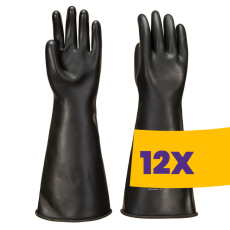 Portwest A802 Erős Latex kesztyű 440mm fekete (Karton - 12 pár)