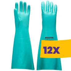 Portwest A813 Extra hosszú nitril kesztyű zöld (Karton - 12 pár)