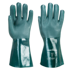 Portwest A835 Duplán mártott PVC vegyszerálló védőkesztyű (35 cm) (9/L)