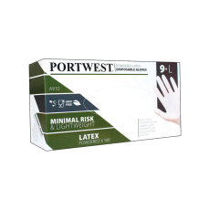 Portwest A910 Latex egyszerhasználatos kesztyű, púderezett