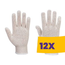 Portwest AB030 String Knit Liner Glove fehér 12 pár védőkesztyű
