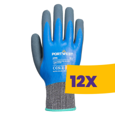 Portwest AP81 Liquid Pro HR vágásbiztos vízálló kesztyű kék (Karton - 12 pár)