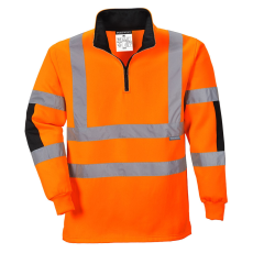Portwest B308 Xenon Hi-Vis rugby póló narancs