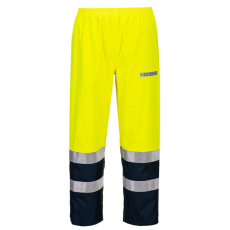 Portwest Bizflame Rain+ Hi-Vis Light Arc nadrág Yellow/Navy XXXL