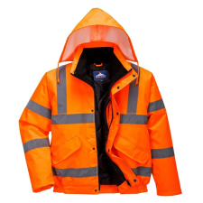 Portwest Bomber fényvisszaverő biztonsági kabát-S463 M narancs láthatósági ruházat