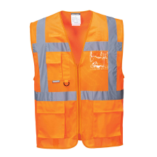 Portwest C376 Athen MeshAir Jól láthatósági vezetői mellény (narancs, XL) láthatósági ruházat