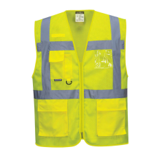 Portwest C376 Athen MeshAir Jól láthatósági vezetői mellény (sárga, 3XL)