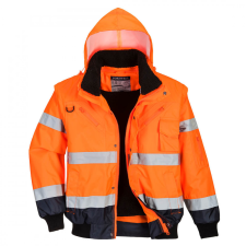 Portwest C465 Jól láthatósági Bomber dzseki (narancs/tengerkék, 5XL) láthatósági ruházat