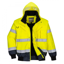 Portwest C465 Jól láthatósági Bomber dzseki (sárga/tengerkék, 5XL) láthatósági ruházat