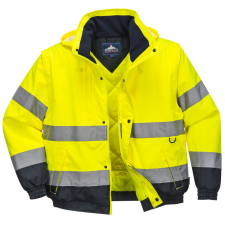Portwest C468 2 az 1-ben jól láthatósági kabát (sárga, 3XL) láthatósági ruházat