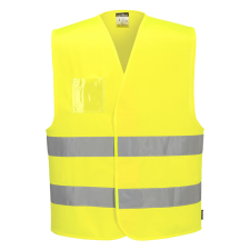 Portwest C475 Jól láthatósági mellény - dupla azonosítókártya tartóval (sárga, XXL/3XL) láthatósági ruházat