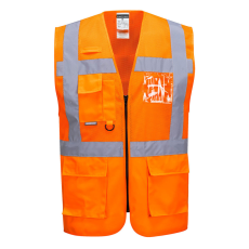 Portwest C496 Madrid Jól láthatósági vezetői mellény (narancs, 3XL)