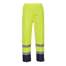 Portwest Classic Contrast Hi-Vis vízálló nadrág - H444 M kék és sárga láthatósági ruházat