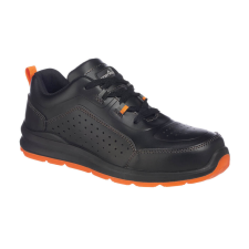 Portwest Compositelite perforált biztonsági Trainer S1P Black/Orange 47 munkavédelmi cipő