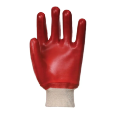 Portwest Csuklóig mártott PVC kesztyű (piros, L)