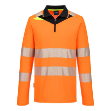 Portwest DX419 DX4 Hi-Vis cipzáras póló L/S láthatósági ruházat