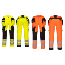 Portwest DX442 - Portwest Hi-Vis jól láthatósági munkavédelmi nadrág lezippzározható lengőzsebbel narancs és citrom színekben