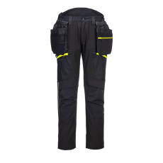 Portwest DX450 Portwest DX4 Lecsatolható Lengőzsebes Softshell munkanadrág (fekete, 33/M)