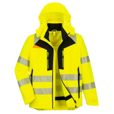 Portwest DX466 DX4 Hi-Vis 4 az 1-ben dzseki (sárga/fekete, XL) láthatósági ruházat