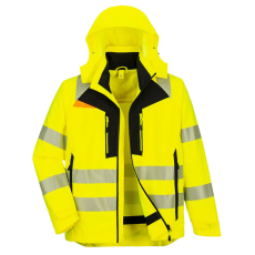 Portwest DX466 Portwest DX4 4 az 1-ben Jó láthatósági Vízálló Kabát (sárga, 4XL)
