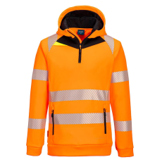 Portwest DX482 DX4 Hi-Vis 1/4 zippzáras kapucnis pulóver