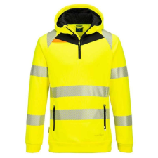 Portwest DX482 DX4 Hi-Vis 1/4 zippzáras kapucnis pulóver munkaruha