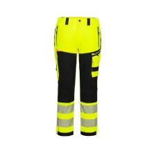 Portwest DX4 Hi-Vis eső nadrág Yellow/Black 34 láthatósági ruházat