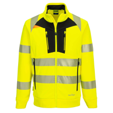 Portwest DX4 Hi-Vis kapucnis cipzáras pulóver Yellow/Black S