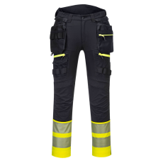 Portwest DX4 Hi-Vis levehető holster zsebes Class 1 nadrág Yellow/Black 34