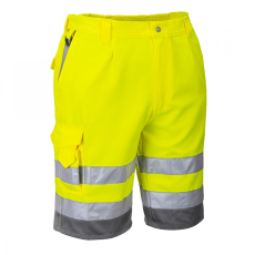 Portwest E043 Jól láthatósági rövidnadrág (SÁRGA/SZÜRKE, M)