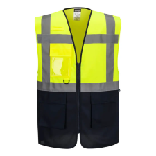 Portwest ES076YNRXXL Portwest ES1 Essential Hi-Vis kontraszt cipzáras vezetői mellény láthatósági ruházat