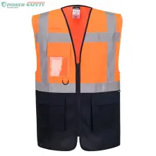 Portwest ES1 Essential Contrast Vest - Narancs/Navy láthatósági ruházat