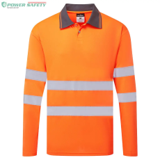 Portwest ES1 Essential Hi-Vis galléros póló hosszú ujjú - Narancs