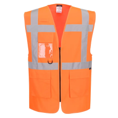 Portwest ES476ORRL Portwest ES1 Essential Hi-Vis cipzáras vezetői mellény